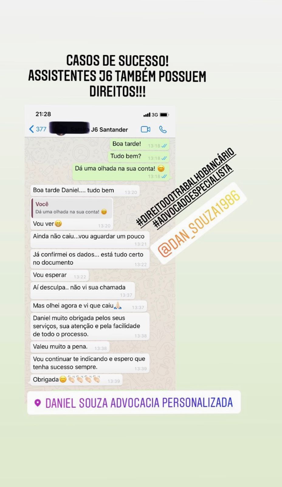Cliente agradece rapidez